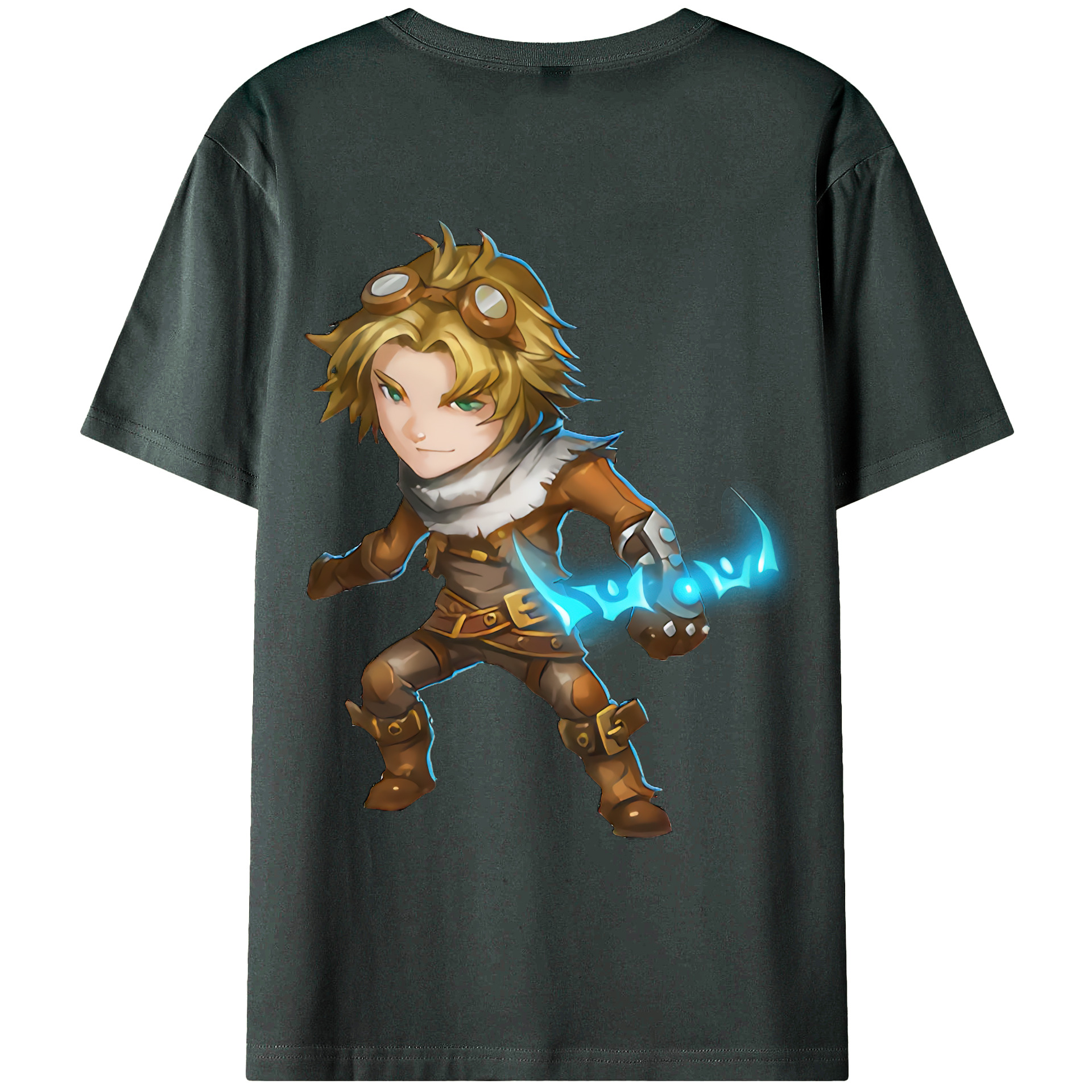 （画像用） リーグ・オブ・レジェンド League of Legends LOL 綿100％ メンズ半袖Tシャツ（バックプリント） 通気性